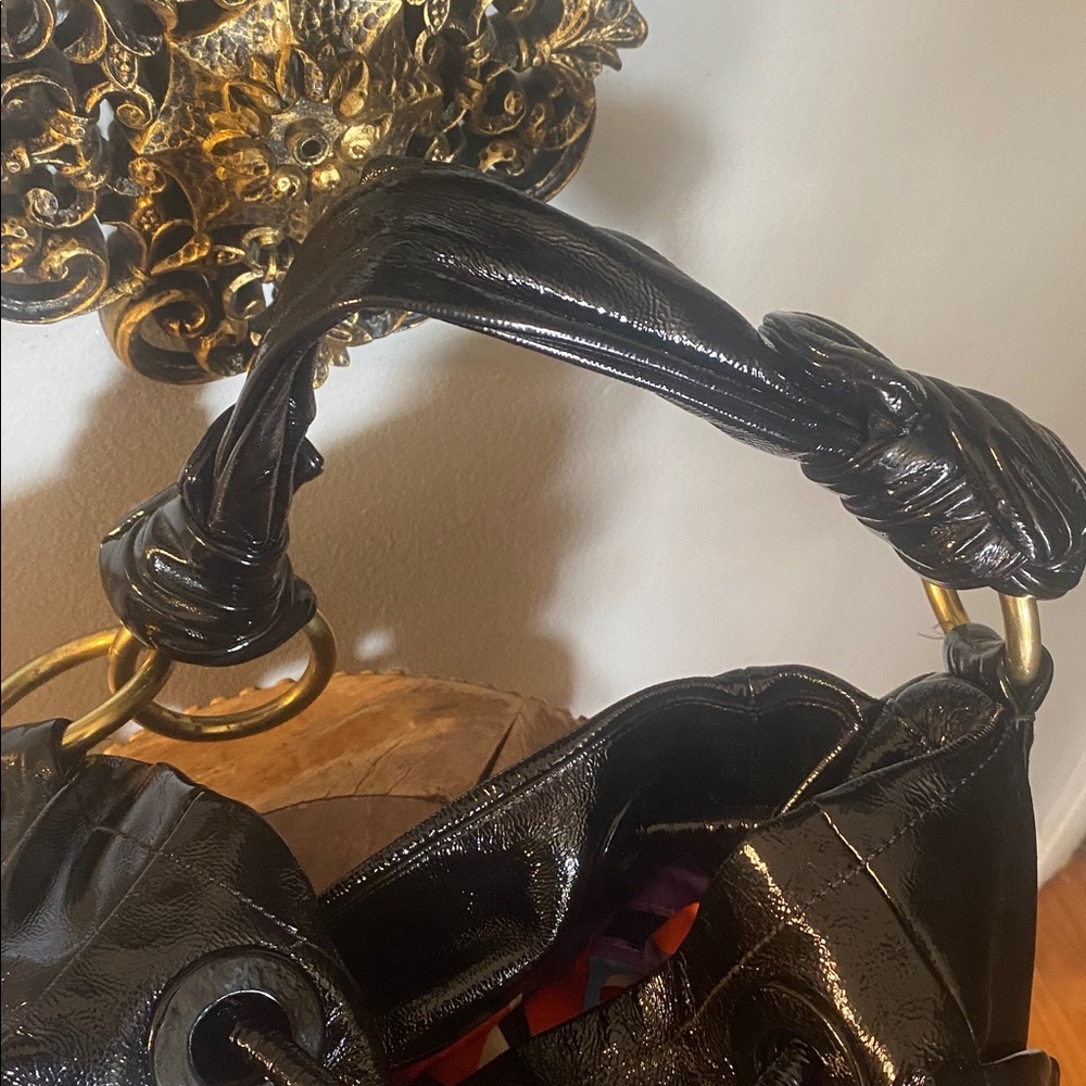 🖤Lt Edition COACH Resort Black Patent Leather Shoulder Handbag 13256 VERY CLEAN🖤 - Picture 16 of 16